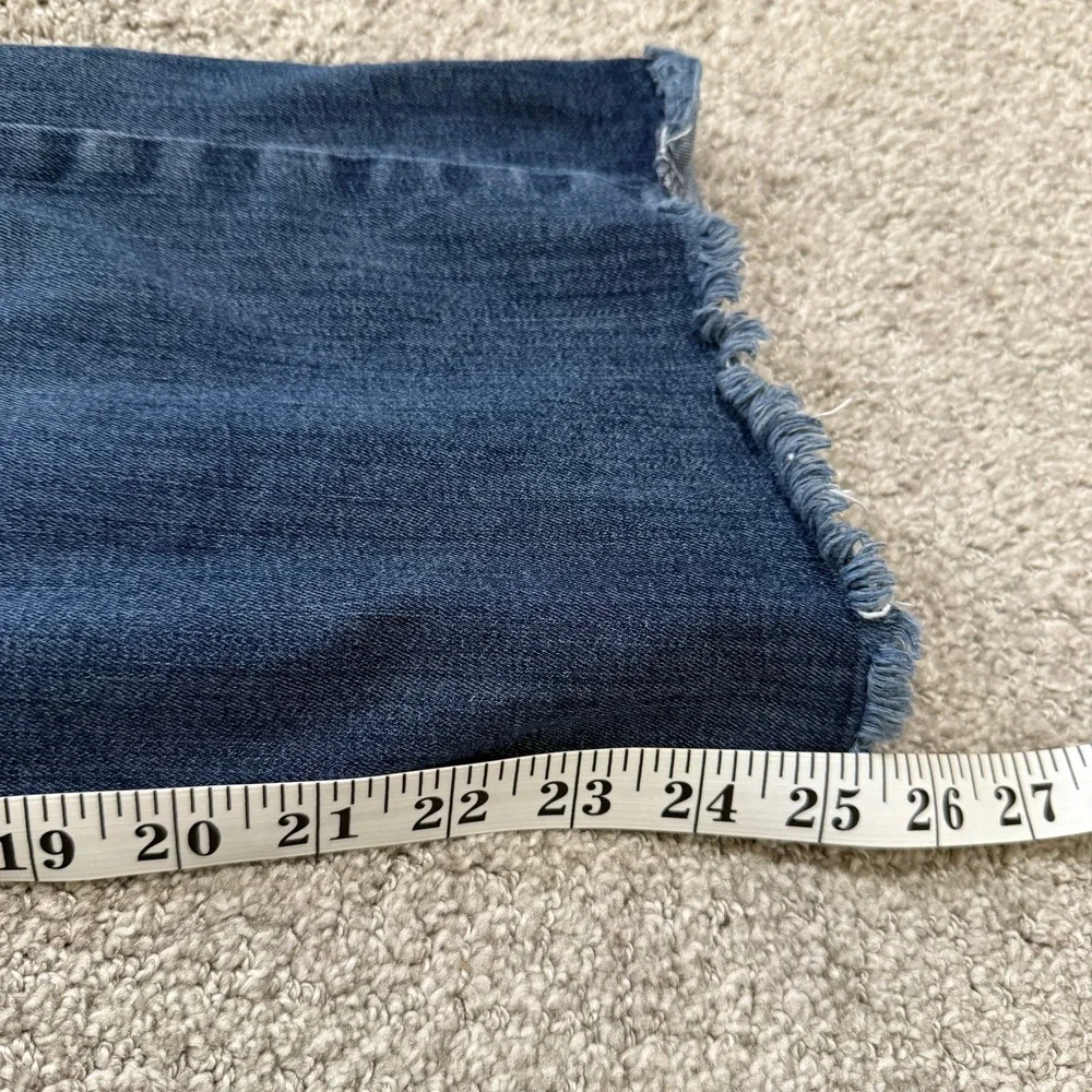 FRAME Le Crop Mini Boot High Rise Raw Hem Jeans Women's Size 30 Denim Dark Wash - Picture 7 of 10